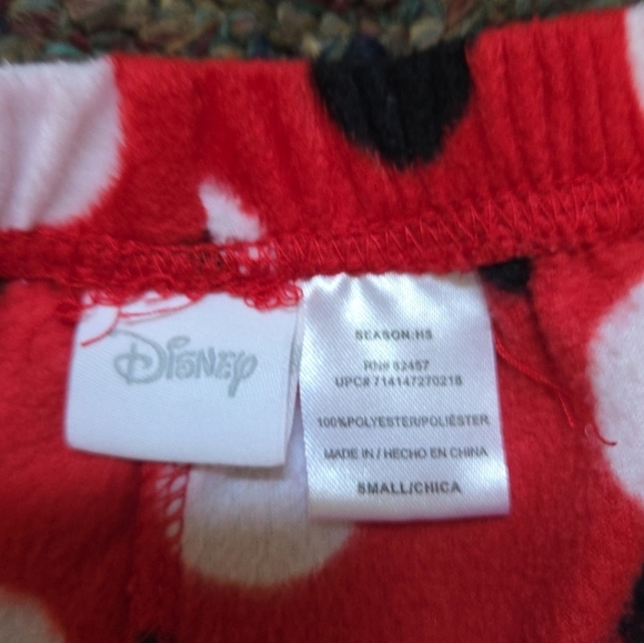 Disney Women's Black/Red Minnie Mouse 2 Piece Set-Pajamas/Pants Size Small - Picture 6 of 8